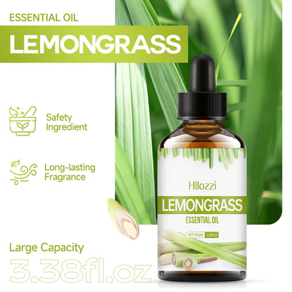 Lemongrass Essential Oil - Hair & Skin Care Massage Treatment - Bascora
