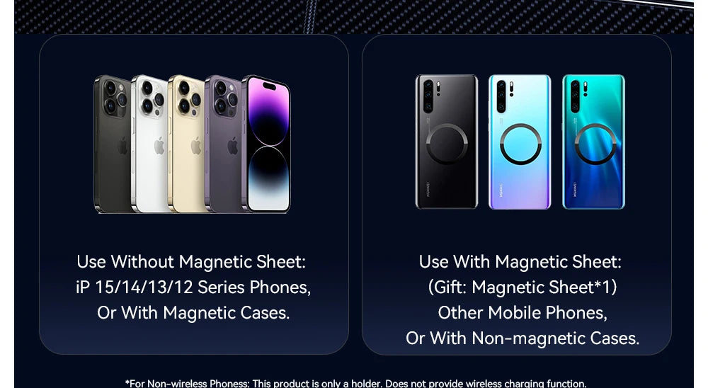 Essager Magnetic Wireless Charger 15W - RGB Car Mount