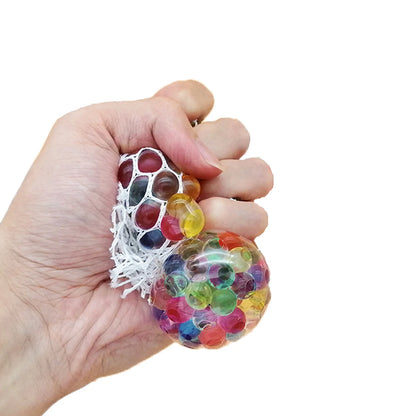 Colorful Grape Bead Squeeze Balls - Stress Relief Set - Bascora