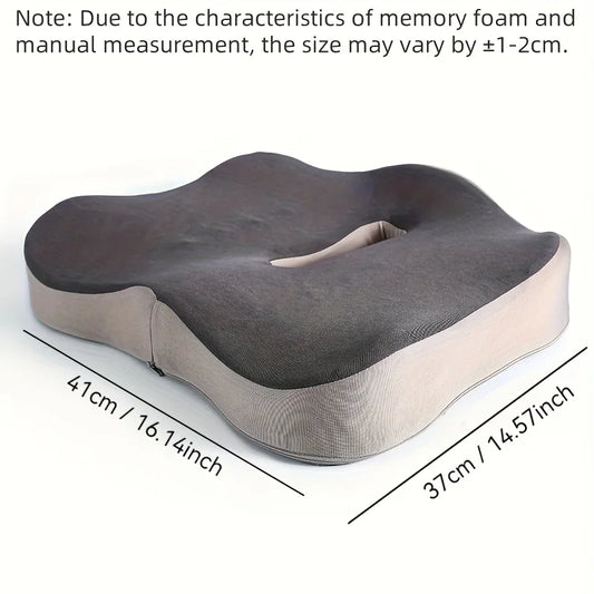 Memory Foam Seat Cushion - 3D Ergonomic Support for Car & Office