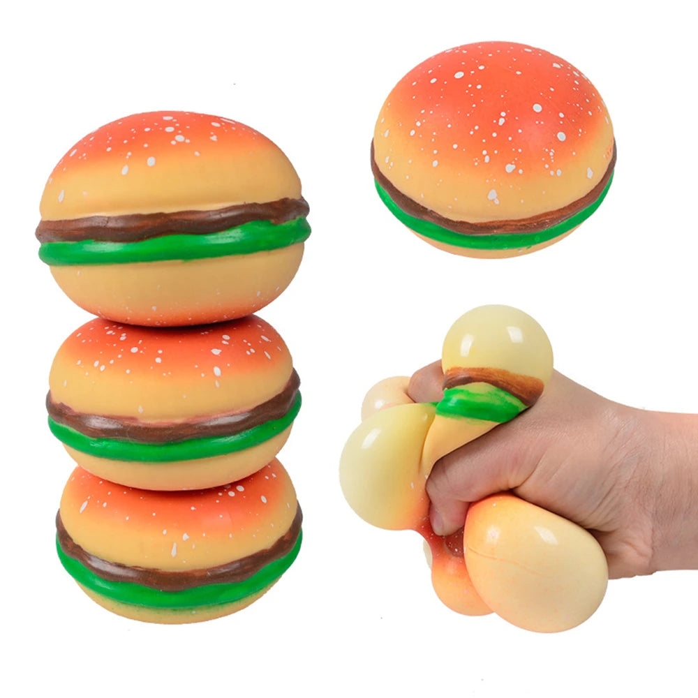 Squishy Food Stress Relief Toys - Hamburger & Cookies