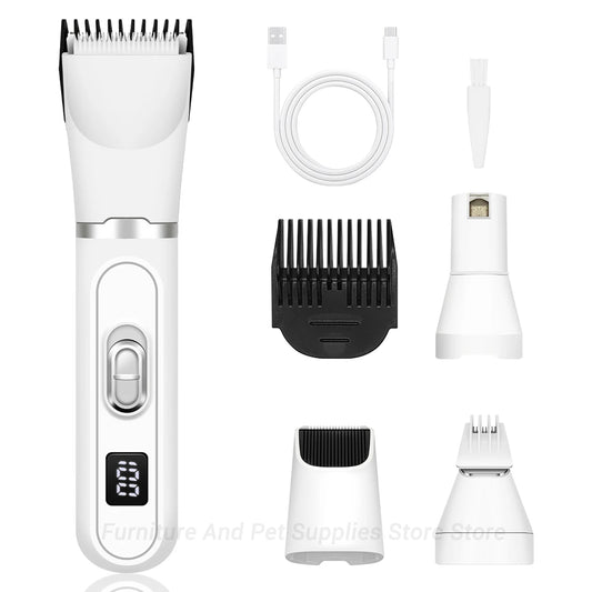 Tondeuse professionnelle pour animaux de compagnie - Kit électrique 4 en 1