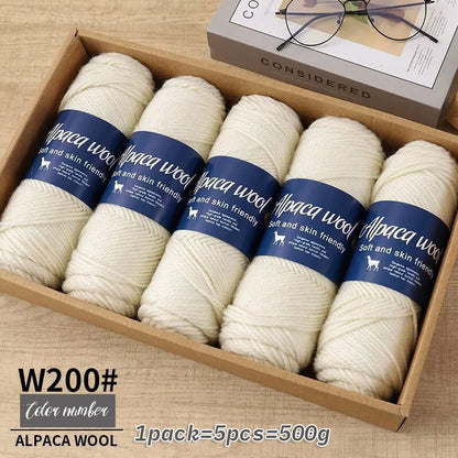500g Coarse Hand-Weaving Alpaca Wool Yarn