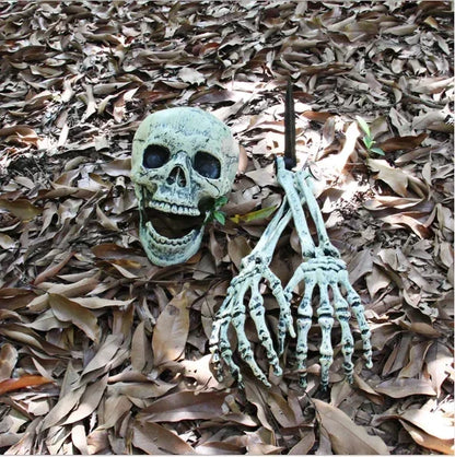 Decoración innovadora de huesos de esqueleto para Halloween: accesorio de calavera aterrador