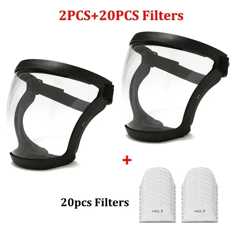 Máscara de protección facial completa - Protección de seguridad transparente