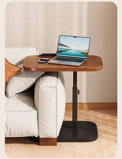 Adjustable C-Shaped Flip Sofa Side Table - Laptop Table
