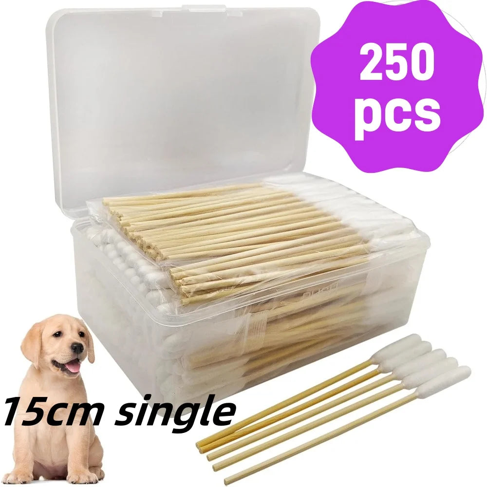 Tampons nettoyants pour oreilles d'animaux - 50/100/300/500/900/1000 pièces