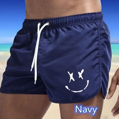 Men's Quick Dry Swim Shorts - Breathable Beach Pants with Pockets - Bascora