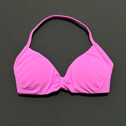 Impact Strappy Sports Bra - High Support Halter Workout Top - Bascora