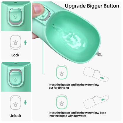 Portable Dog Water Bottle - Leakproof Design - Bascora