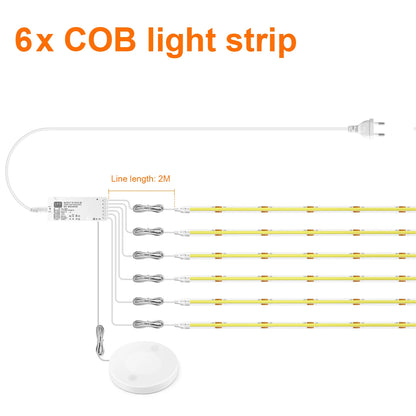 Under Cabinet COB LED Strip - Dimmable Touch Sensor Light - Bascora