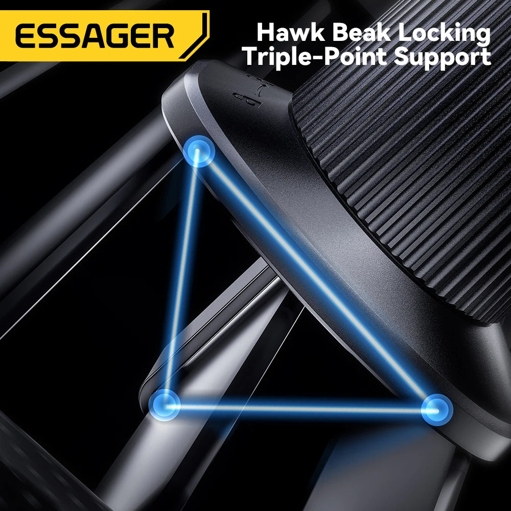 Essager Magnetic Wireless Charger 15W - RGB Car Mount