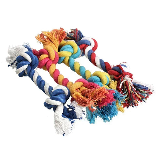 Jouet à mâcher en corde tressée durable pour chiens