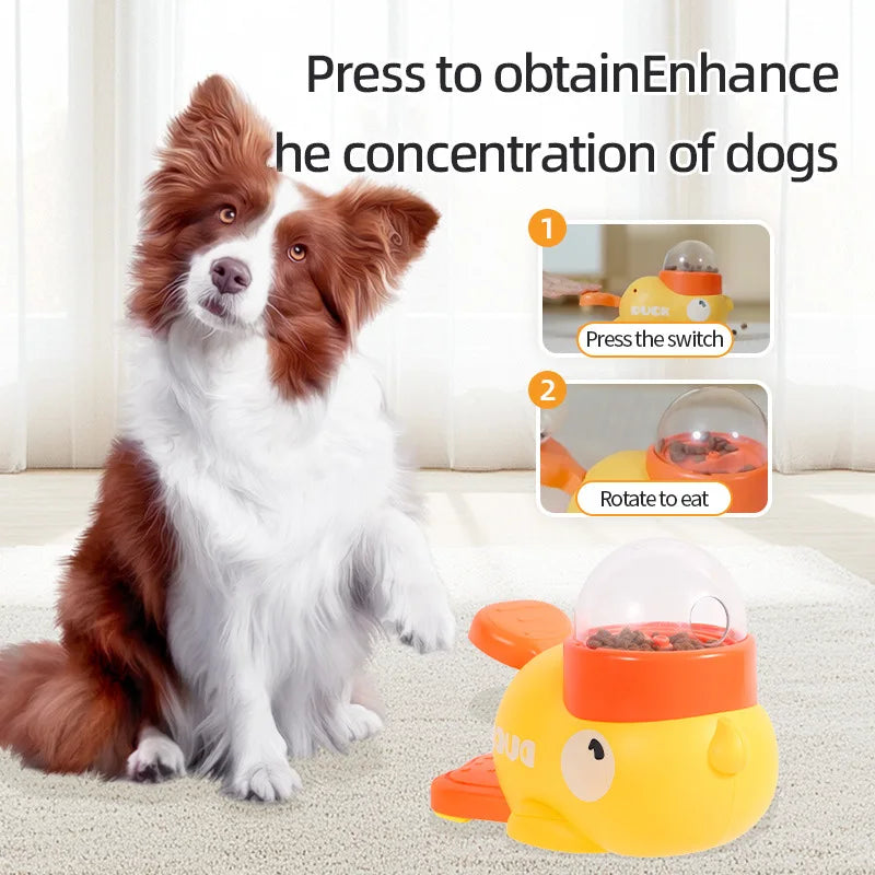 Pet Snack Feeder - Cartoon Duck Design Training Dispenser