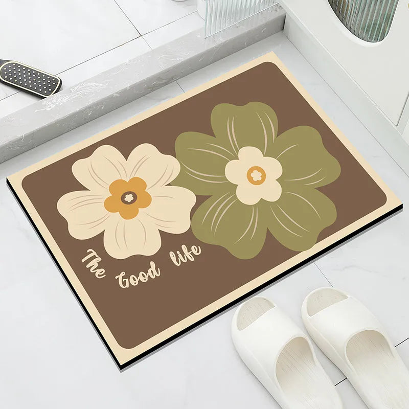 Petit tapis de terre de diatomées Daisy - Lavable à la main et multi-usages