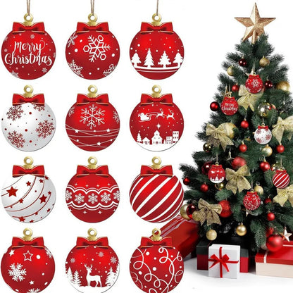 Christmas Ball Ornaments - Multicolor Electroplating Pendant Set - Bascora