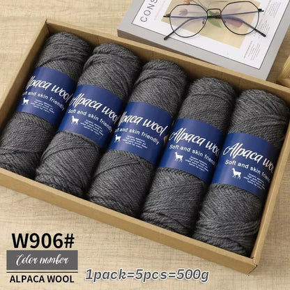 500g Coarse Hand-Weaving Alpaca Wool Yarn