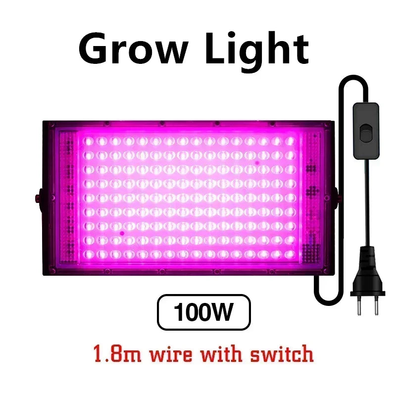 LED Phyto Spotlight 220V - Full Spectrum Hydroponic Plant Light 50W/100W