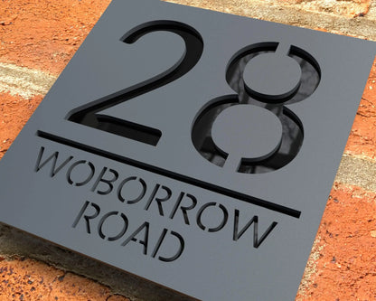 Letrero de acrílico personalizado con números de casa modernos, placa con letras 3D para puerta, dirección, calle, nombre, decoración del hogar