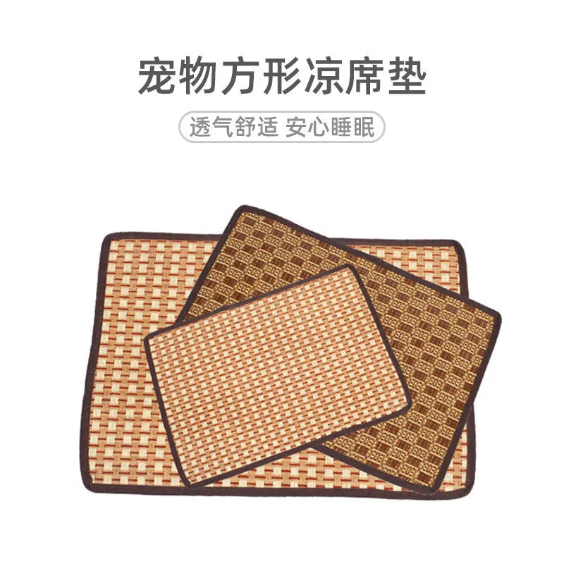 Natural Linen Pet Cooling Mat - Breathable & Eco-Friendly