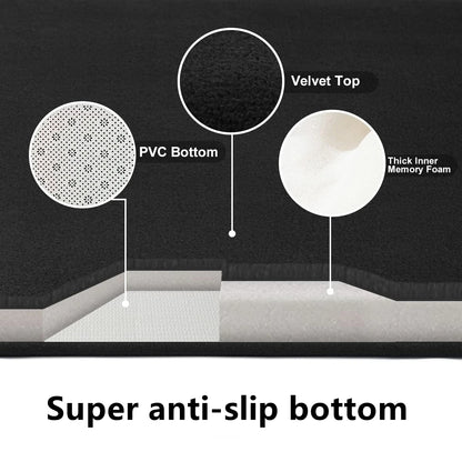 Water Absorbent Long Hair Bath Mat - Anti-Slip Bedroom Floor Mat - Bascora