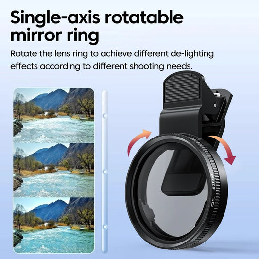 Universal Camera Lens Filter Kit - CPL UV Polarizer for Smartphones