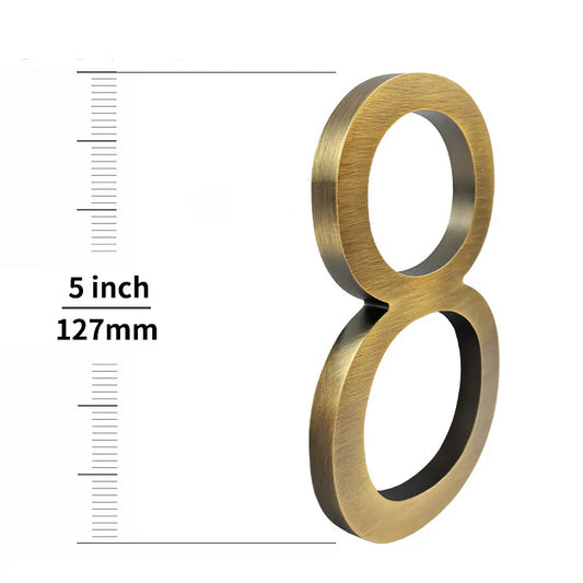 5 Inch Metal Floating House Numbers - Premium Outdoor Address Signs