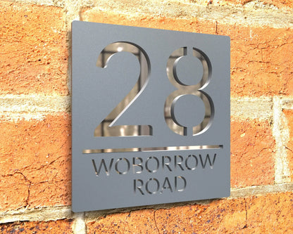 Letrero de acrílico personalizado con números de casa modernos, placa con letras 3D para puerta, dirección, calle, nombre, decoración del hogar
