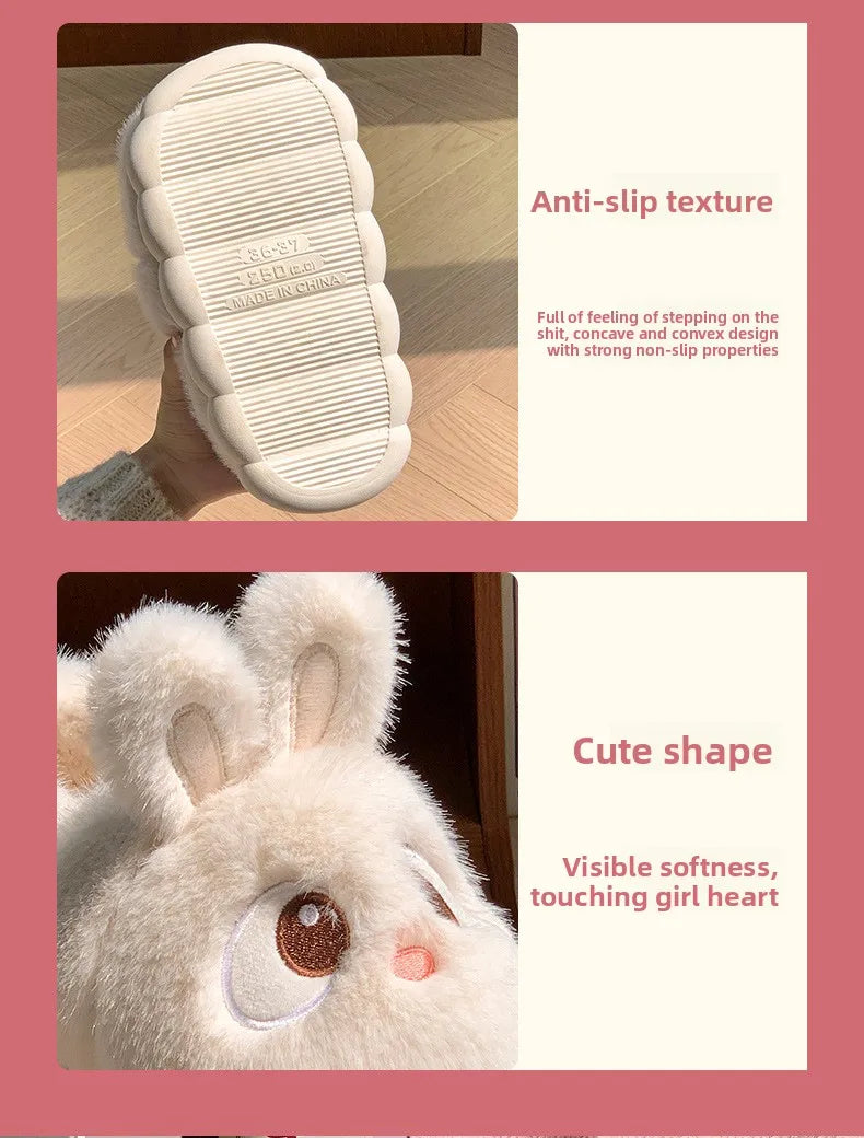 Women's Cotton Slippers - Warm Winter Indoor Shoes