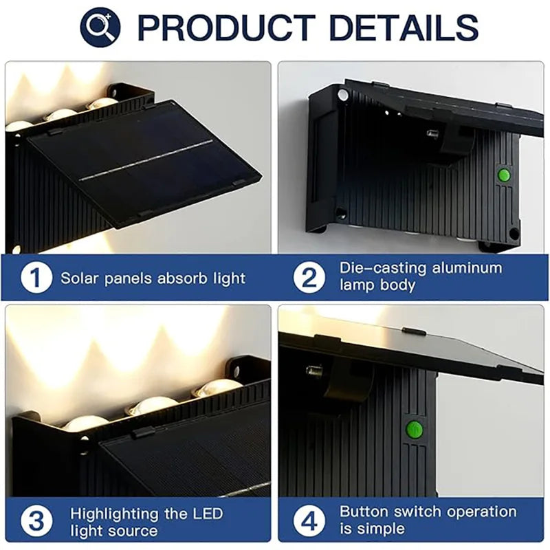 Solar Wall Light - Waterproof LED