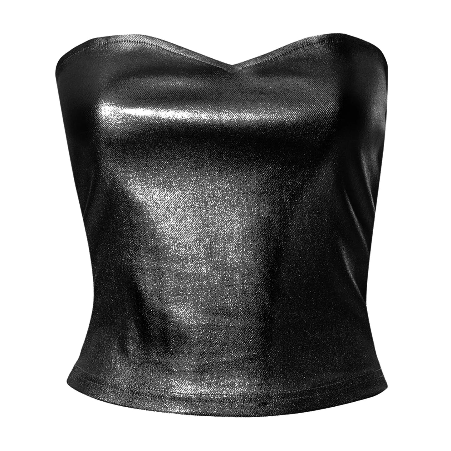 Women's Mini Bustier Tube Top - Strapless Elastic Crop