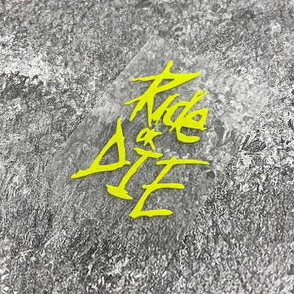 Bike Frame Stickers - Ride or Die Waterproof Vinyl Decals - Bascora