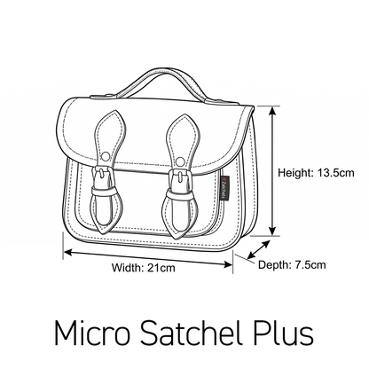 Handmade Leather Micro Satchel – White
