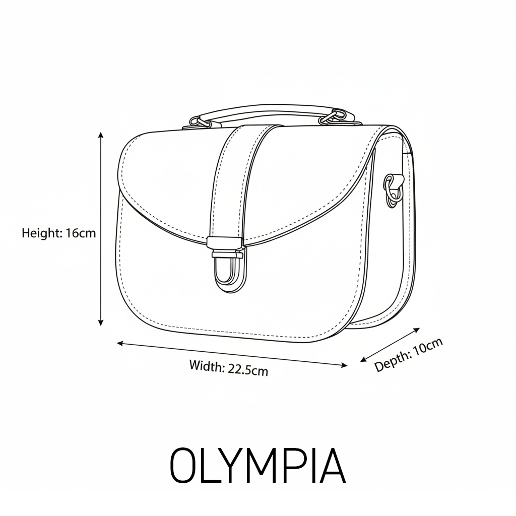 Olympia Handmade Leather Bag - Sage Green