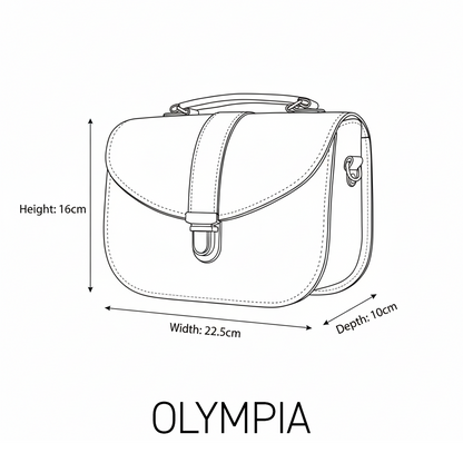 Olympia Handmade Leather Bag - Black