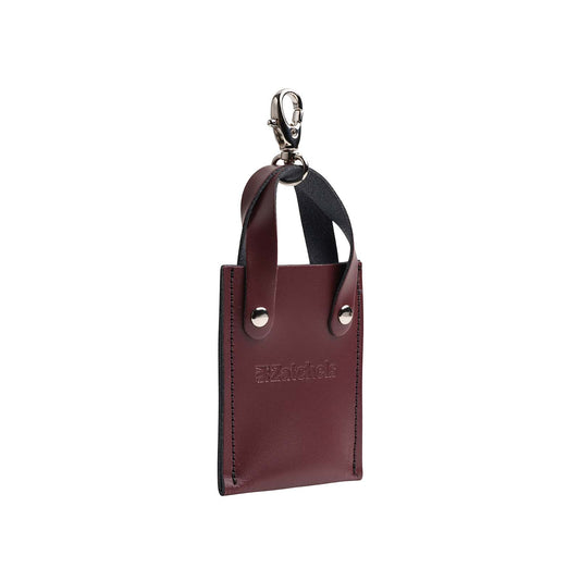 Leather Mini Tote Bag Charm – Marsala Red