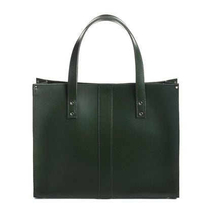 Handmade Leather Shopper – Ivy Green