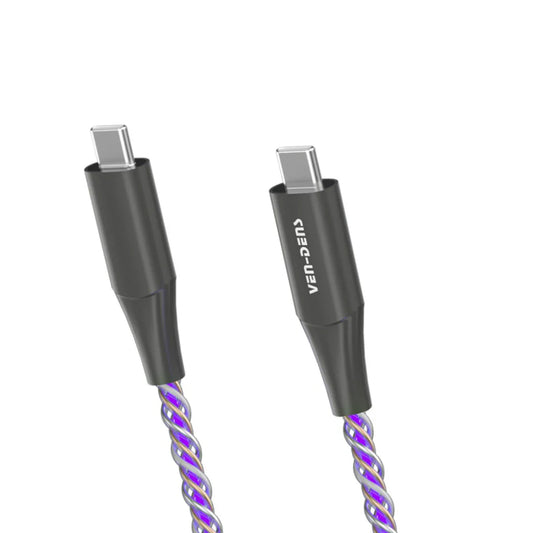 USB-C to USB-C 60W RGB Luminous Fast Charging Cable VD-DCF05