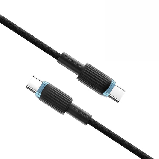 USB-C to USB-C 60W TPE Braided Black Charging Cable VD-DC09CC