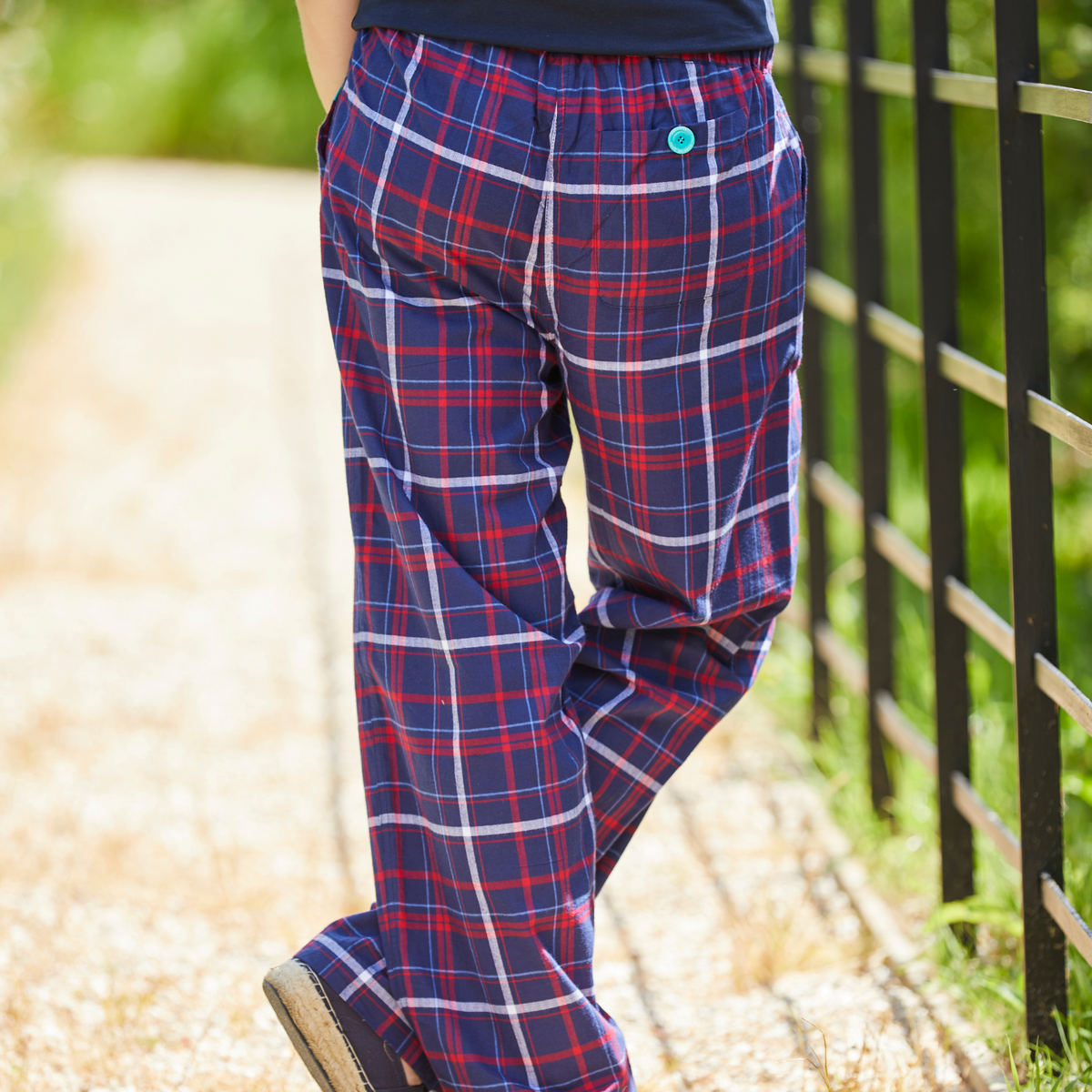 Loungers Women's Organic Brushed Cotton Red Panda Trousers