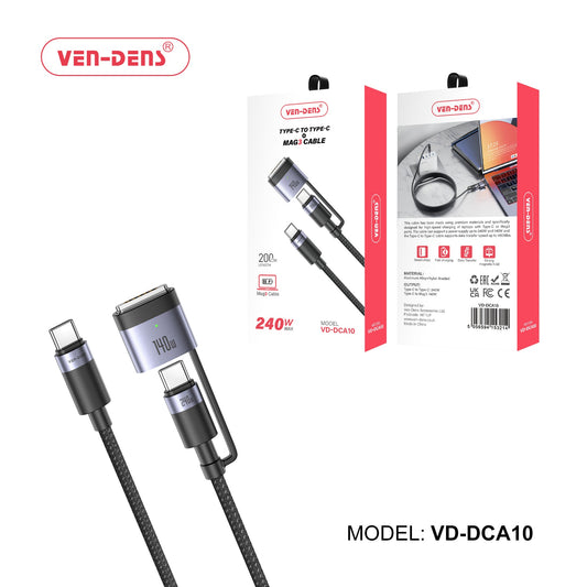 USB-C to USB-C & MagSafe 3 Braided 240W Cable 2M VD-DCA10