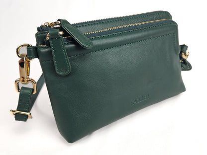Heather Leather Clutch & Crossbody Bag
