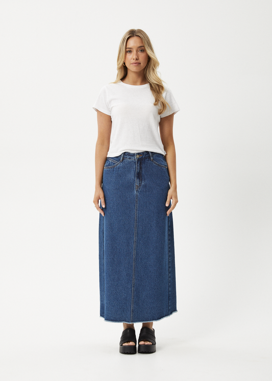 Afends Chichi Denim Midi Skirt
