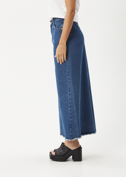 Afends Chichi Denim Midi Skirt