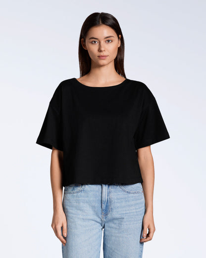 Wide Boat Neck Organic T-Shirt