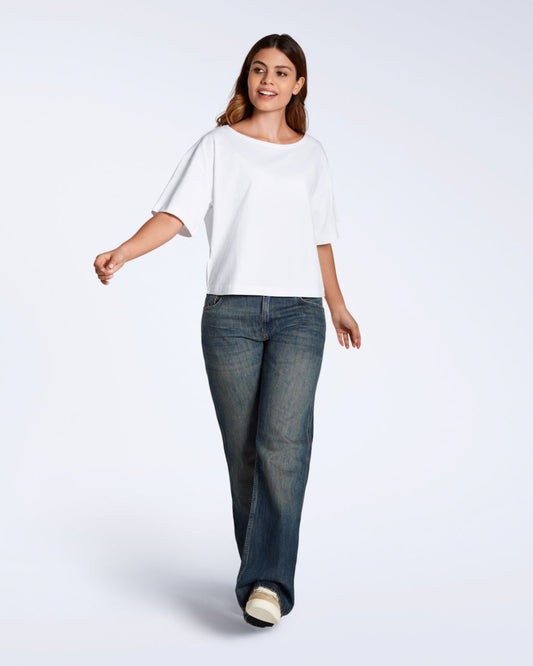 Wide Boat Neck Organic T-Shirt