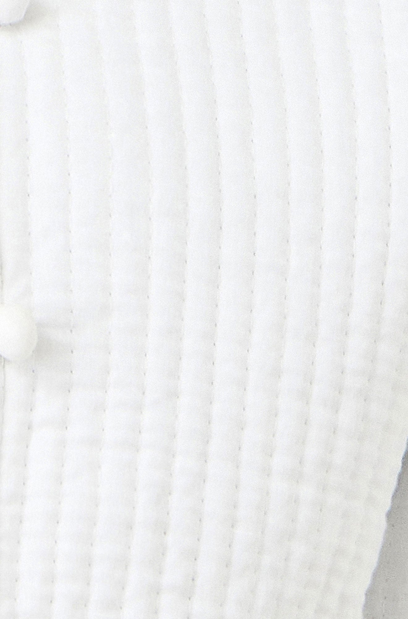 White Gingham Reversible Cotton Quilted Cropped Jacket