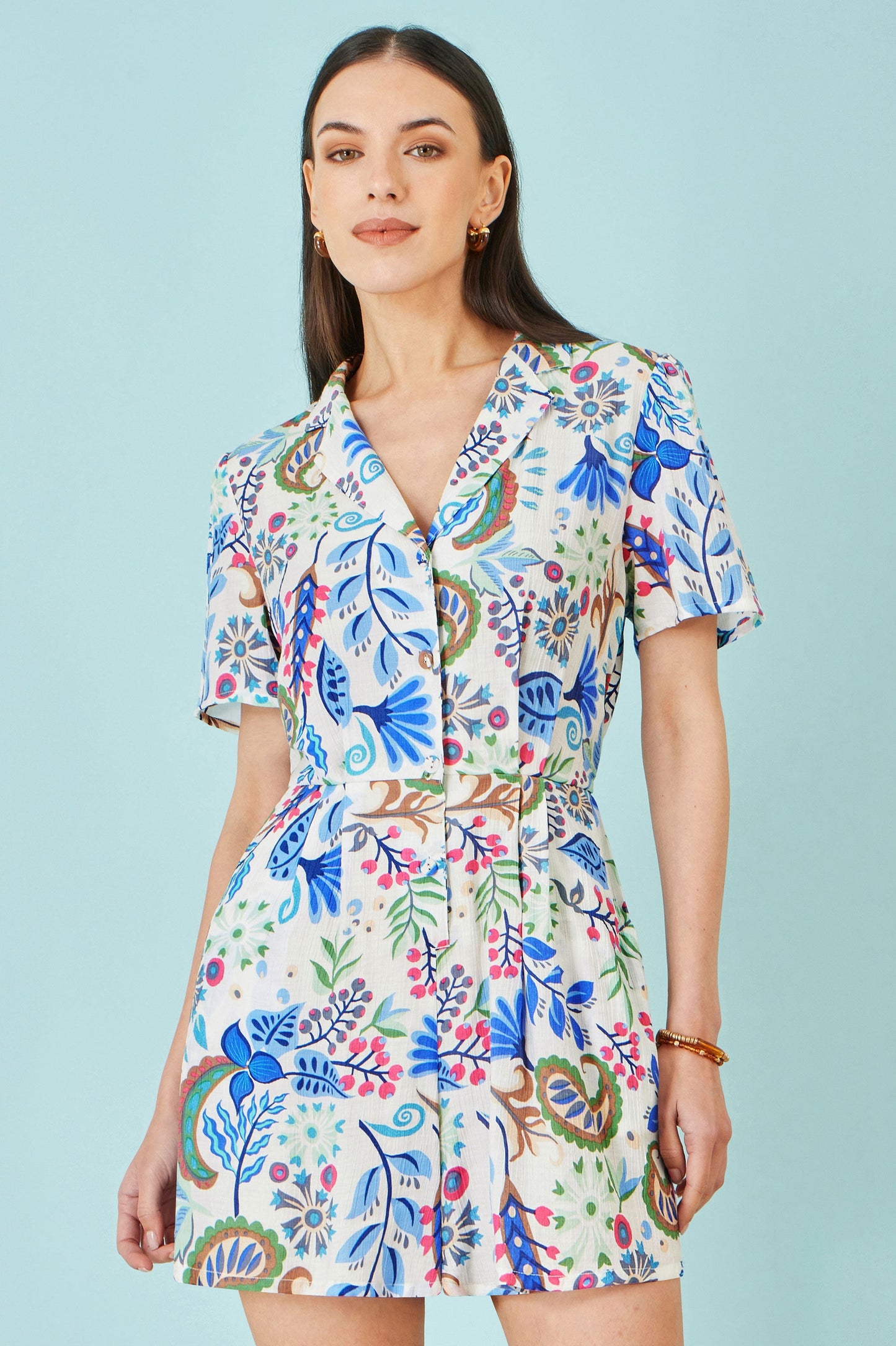 Multicolour Paisley Retro Print Playsuit