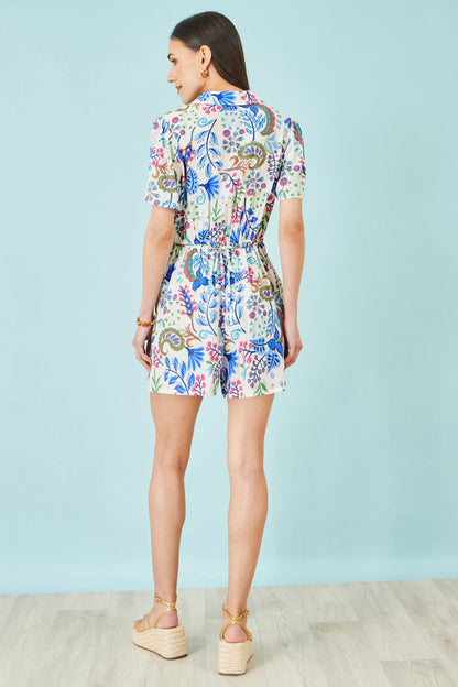Multicolour Paisley Retro Print Playsuit