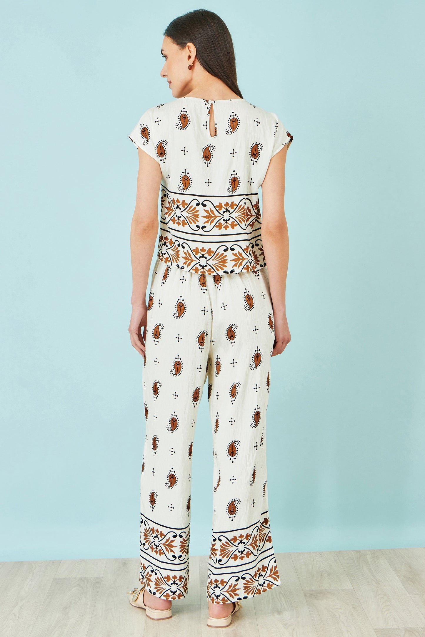 The Paisley – Ivory Viscose Top